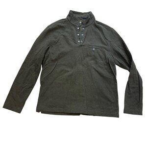 UNTUCKit Parkson Quarter Snap Pullover Sweatshirt Men's Size‎ Large Green Cotton